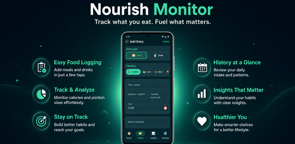 Nourish Monitor application preview
